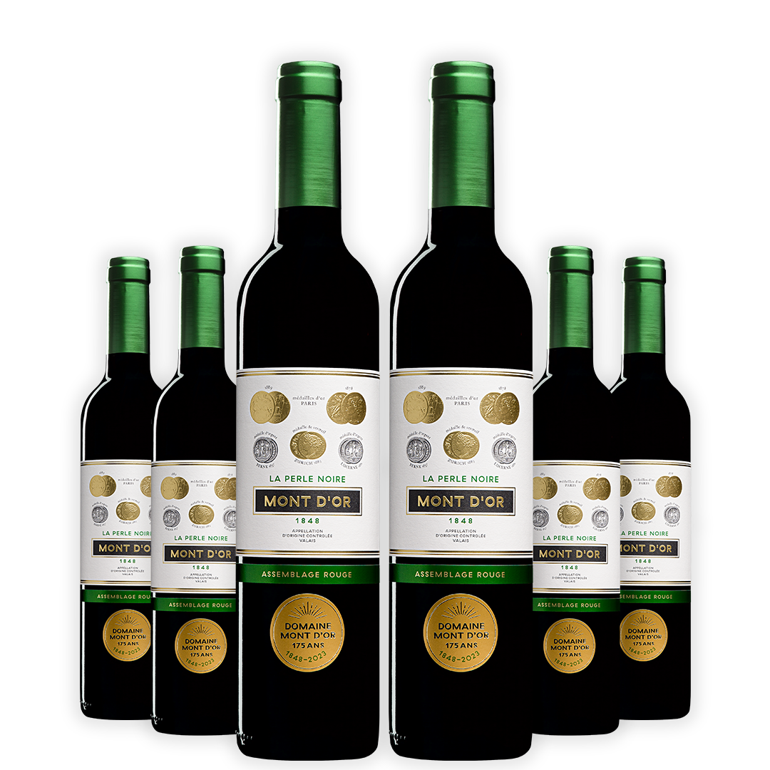 Assemblage Rouge “La Perle Noire”, Vin Rouge Suisse , AOC Valais , 50cl