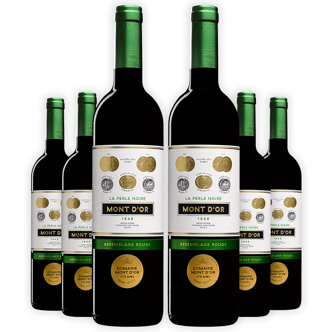 Assemblage Rouge “La Perle Noire”, Vin Rouge Suisse , AOC Valais , 75 cl