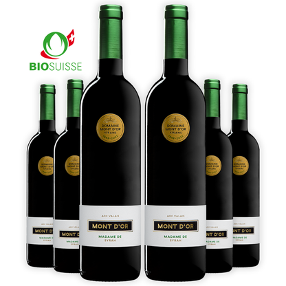 Syrah “Madame De” BIO, Vin Rouge Suisse, AOC Valais, 75 cl