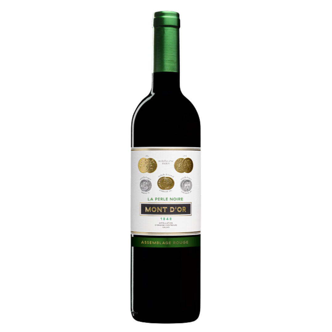 Assemblage Rouge “La Perle Noire”, Vin Rouge Suisse , AOC Valais , 75 cl